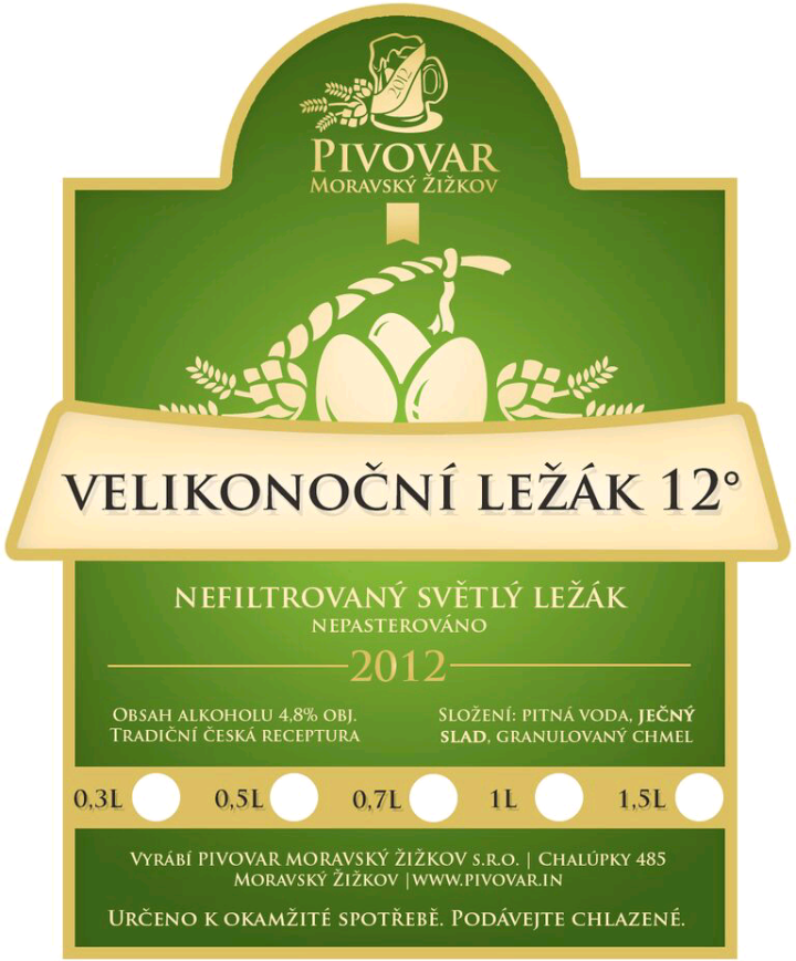 Pivní podtácek Ležák11° Pivovar Moravský Žižkov